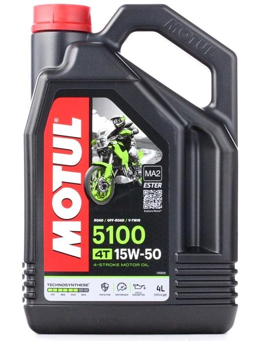 Ulei de motor 4T MOTUL 5100 15W50 MA2, 4L, semi-sintetic