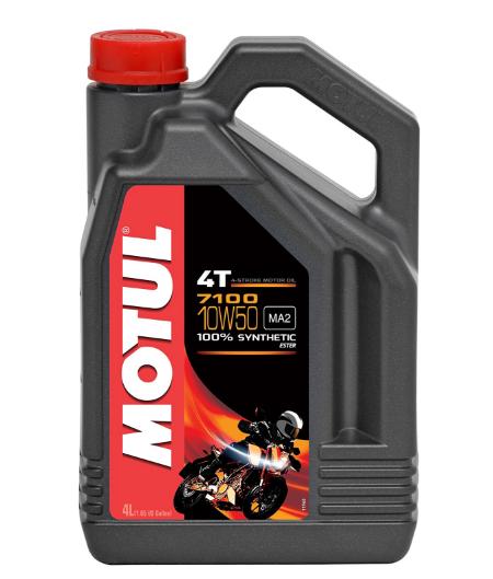 Ulei de motor sintetic 4T MOTUL 7100 10W-50 MA2, 4 litri (cod produs: 104098)
