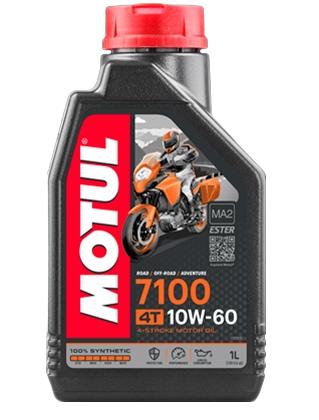 Ulei de motor 4T sintetic MOTUL 7100 10W60 MA2 Ester, 1 litru, cod 104100