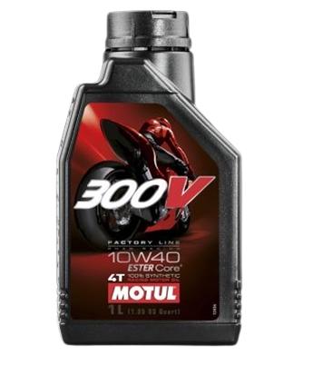 Ulei motor 4T MOTUL 300V Factory Line Road Racing 10W40 Ester Core 104118, 1L, sintetic