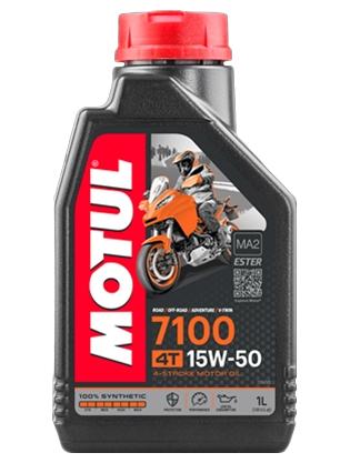 Ulei de motor sintetic 4T MOTUL 7100 15W50 MA2 Ester, 1 litru, cod 104298