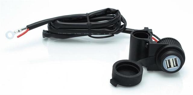 Adaptor USB BIHR pentru montare pe ghidon 12V - Model BIHR 1064332 (pentru motociclete)