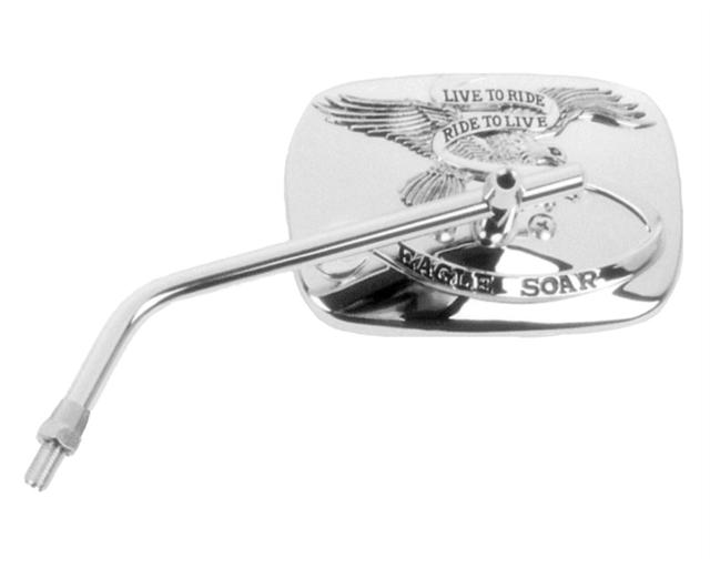 Oglindă universală pentru motociclete V PARTS Eagle Spirit - Crom (1 buc.) - BIHR 1083693001