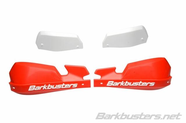 Set de mânere pentru motocicletă BARKBUSTERS VPS MX, deflector roșu/alb - BIHR 1085983006