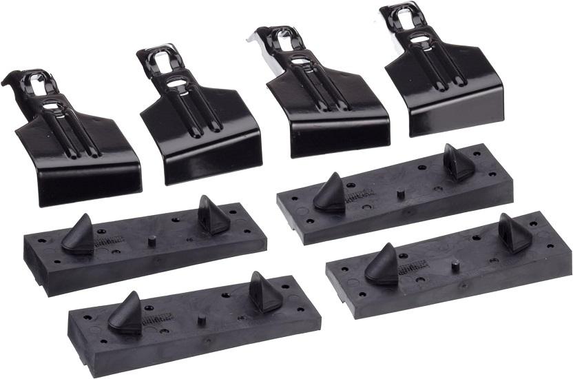 Set de 4 suporturi de prindere pentru bare transversale THULE 112005, destinat vehiculelor fără bare longitudinale, compatibil cu barele transversale Thule 950 / 961