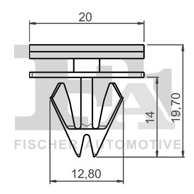 Clips pentru acoperire decorativă și protecție FA1 12-40023.5