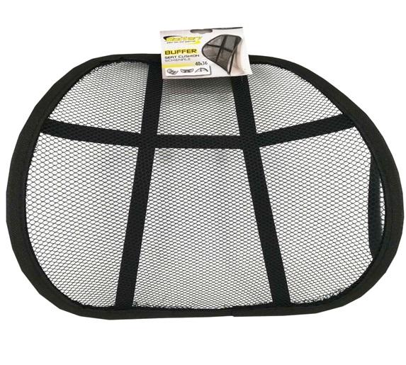 Perna lombară pentru scaun auto BOTTARI 12100, 40 x 36 x 14 cm, ventilată, culoare neagră