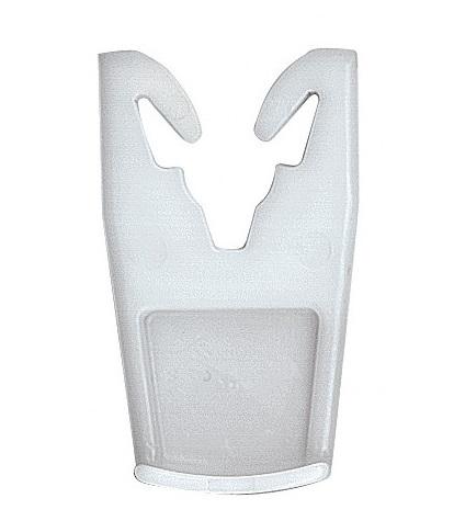 Set 15 clipsuri auto RESTAGRAF A1343, 7 mm, plastic alb, pentru geamuri uși culisante