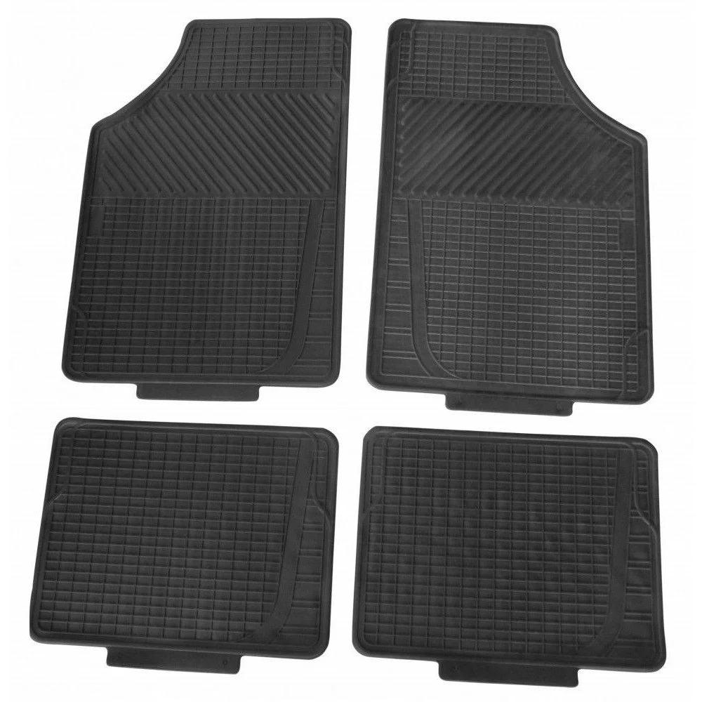 Set 4 covorașe auto universale din PVC, BOTTARI Double Face, negru 14200BT