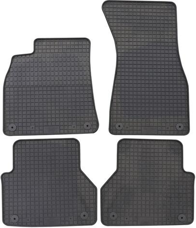 Set 4 covorașe auto din cauciuc PETEX 14510PX, negru, compatibile cu Audi A6 (07.2018-) și A7 (02.2018-)