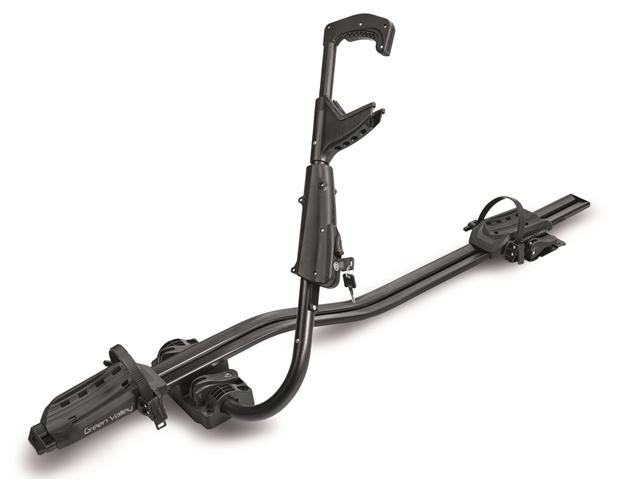 Suport bicicletă auto GREEN VALLEY Fast Ride 160661GV, montare pe bare transversale, negru, aluminiu, capacitate maximă 20 kg