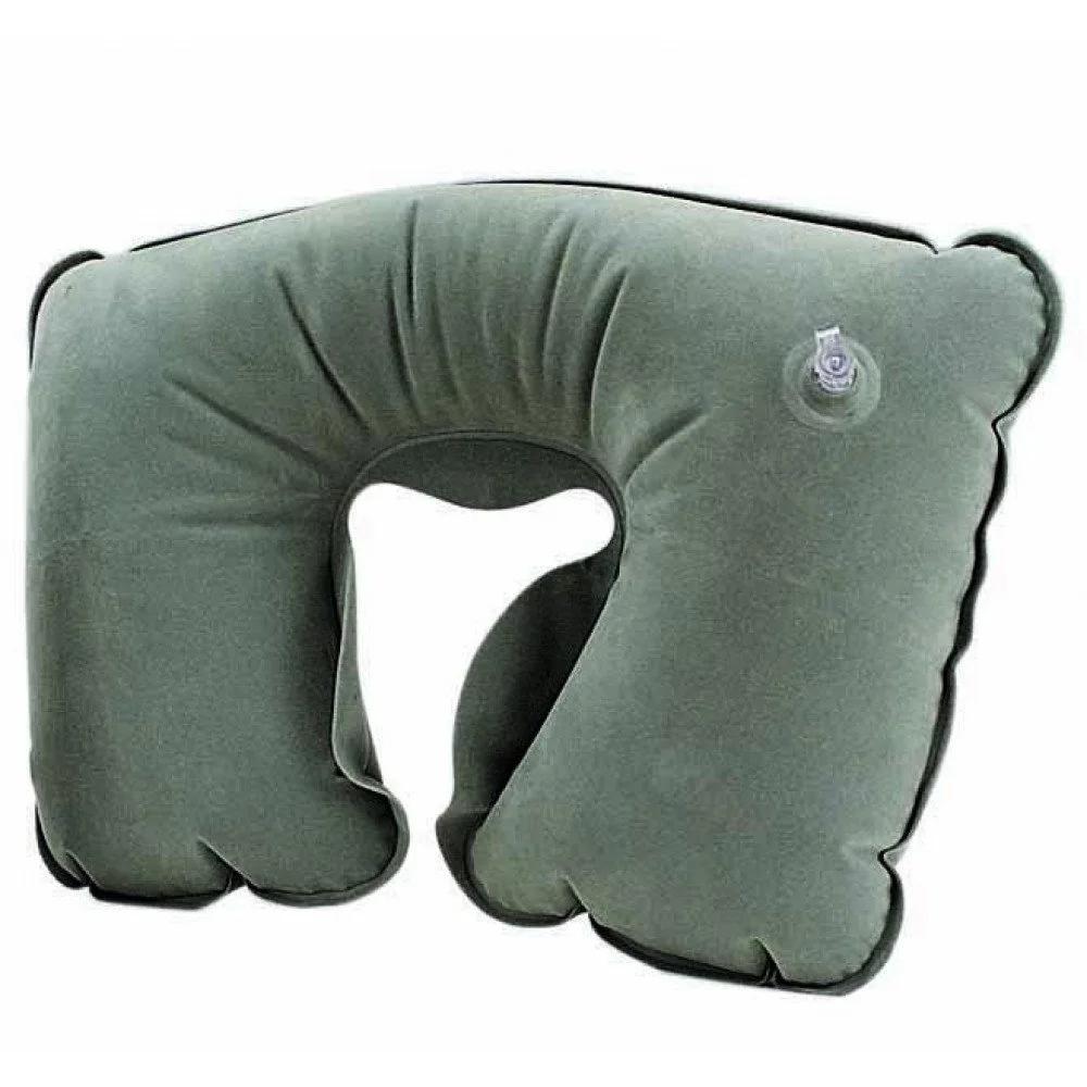 Perna cervicală gonflabilă BOTTARI Neck Cushion 16105BT, pentru călătorii, material delicat la atingere, gri
