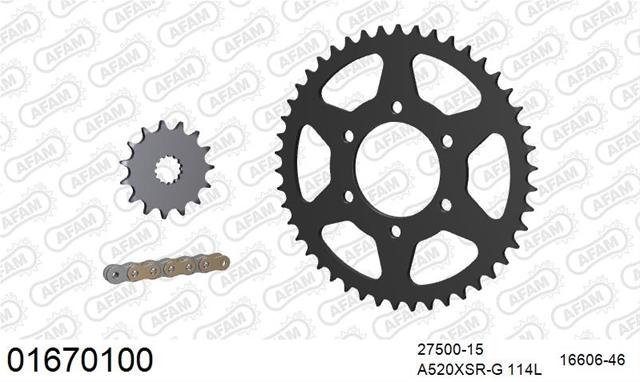 Kit Lanț Moto Kawasaki ER-6N 2005-2025 - AFAM (cod: 01670100)