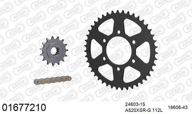 01677210 KIT LANȚ motocicletă KAWASAKI Z 750 2003-2012 - AFAM