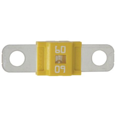 Set 2 siguranțe auto RESTAGRAF Midi 17133, 58 V, 60 A, galben, 41 x 10 mm