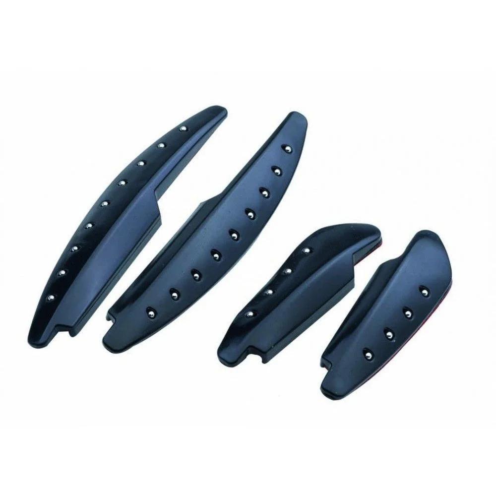 Set de 4 protecții pentru portiere BOTTARI Stilex Black, model 18134BT, montaj cu adeziv, culoare neagră