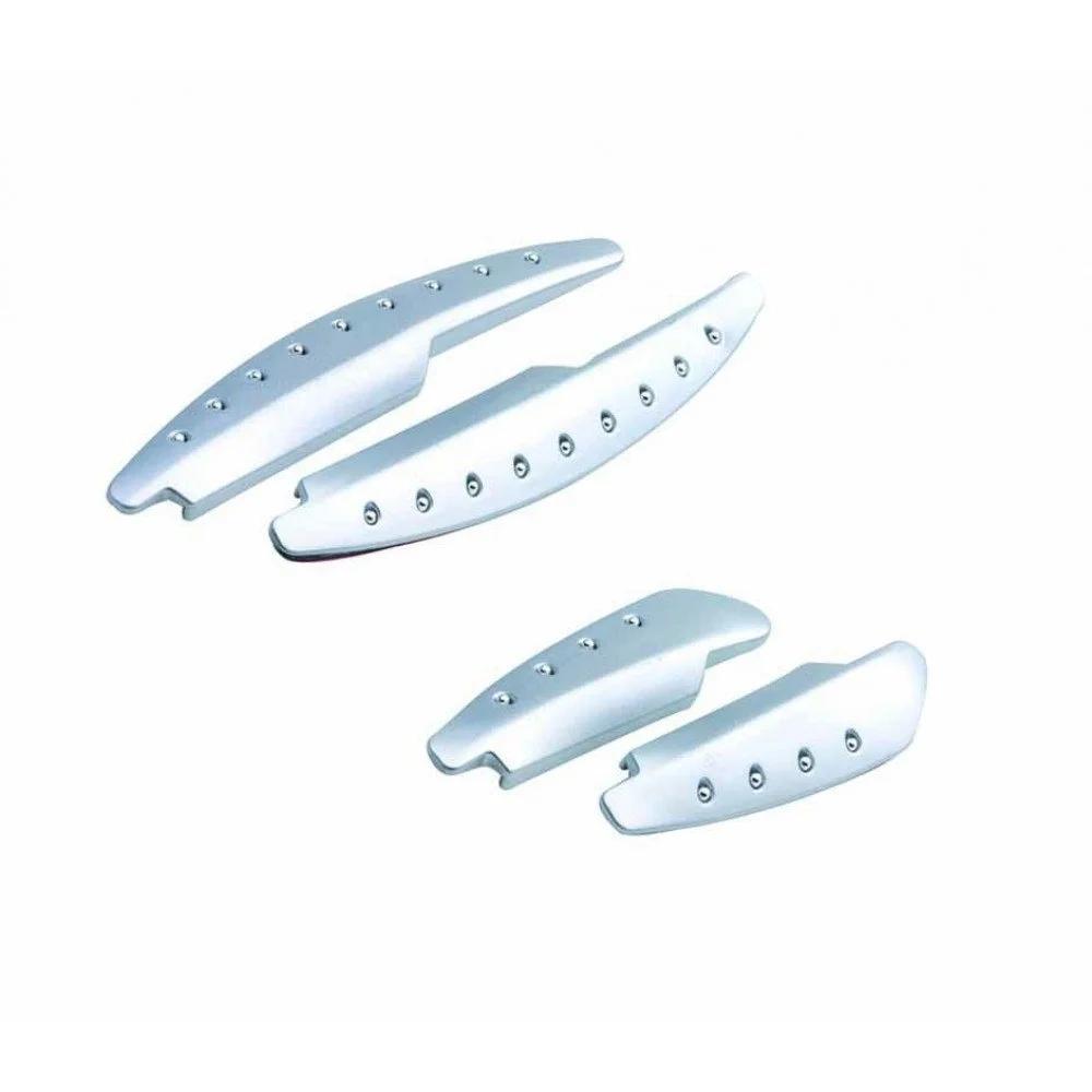Set de 4 protecții pentru portiere BOTTARI 18135BT, montare cu adeziv, culoare argintie