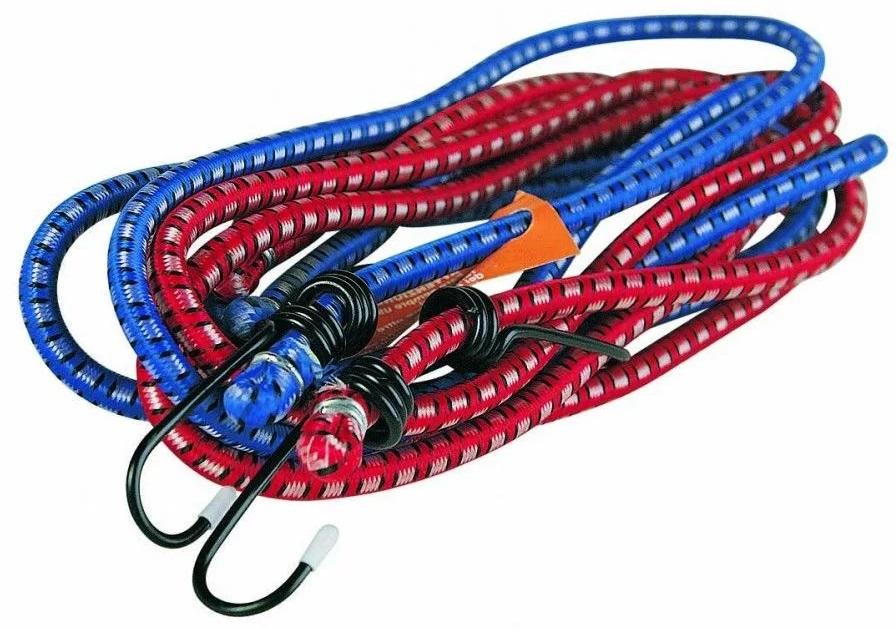Set 2 corzi elastice cu cârlige metalice, BOTTARI, 200 cm, 8 mm diametru