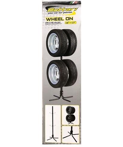 Suport pentru depozitare roți BOTTARI Wheel On, compatibil cu 4 roți, diametru 13-17 inch, model 18390