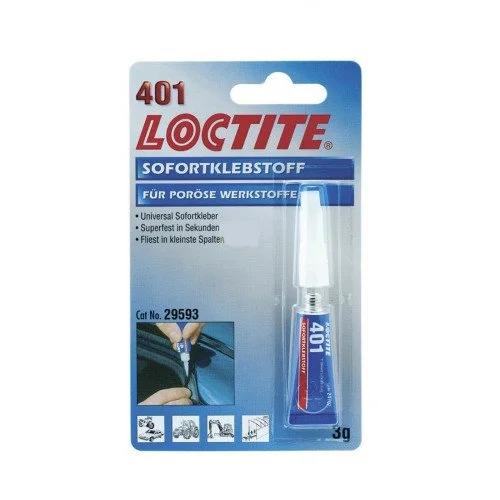 Adeziv universal rapid LOCTITE 401 BC 195904, tub de 3 grame, compatibil cu metal, plastic, lemn, hârtie și textile.