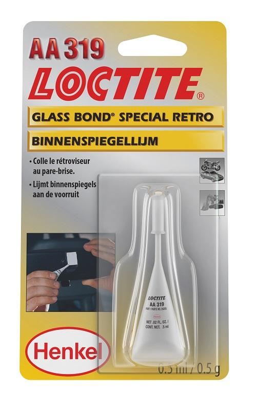 Set adeziv LOCTITE AA 319 pentru montarea oglinzii retrovizoare, 0.5 ml