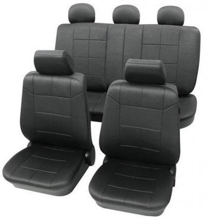 Set huse universale pentru scaune auto PETEX Dakar, antracit, montare față și spate, poliester