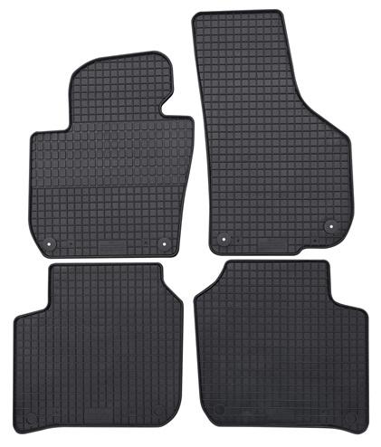 Set de 4 covorașe auto din cauciuc PETEX 23210PX, negre, compatibile cu Skoda Superb II 3T4 și Superb Combi 3T5, modele 2008-2015.