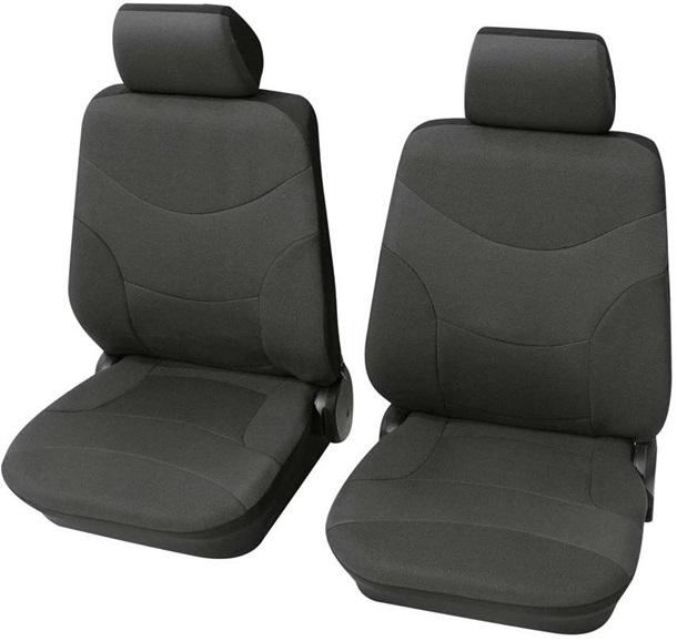 Set 2 huse universale pentru scaune auto PETEX Vesuv 23471501PX, montare față, antracit, poliester