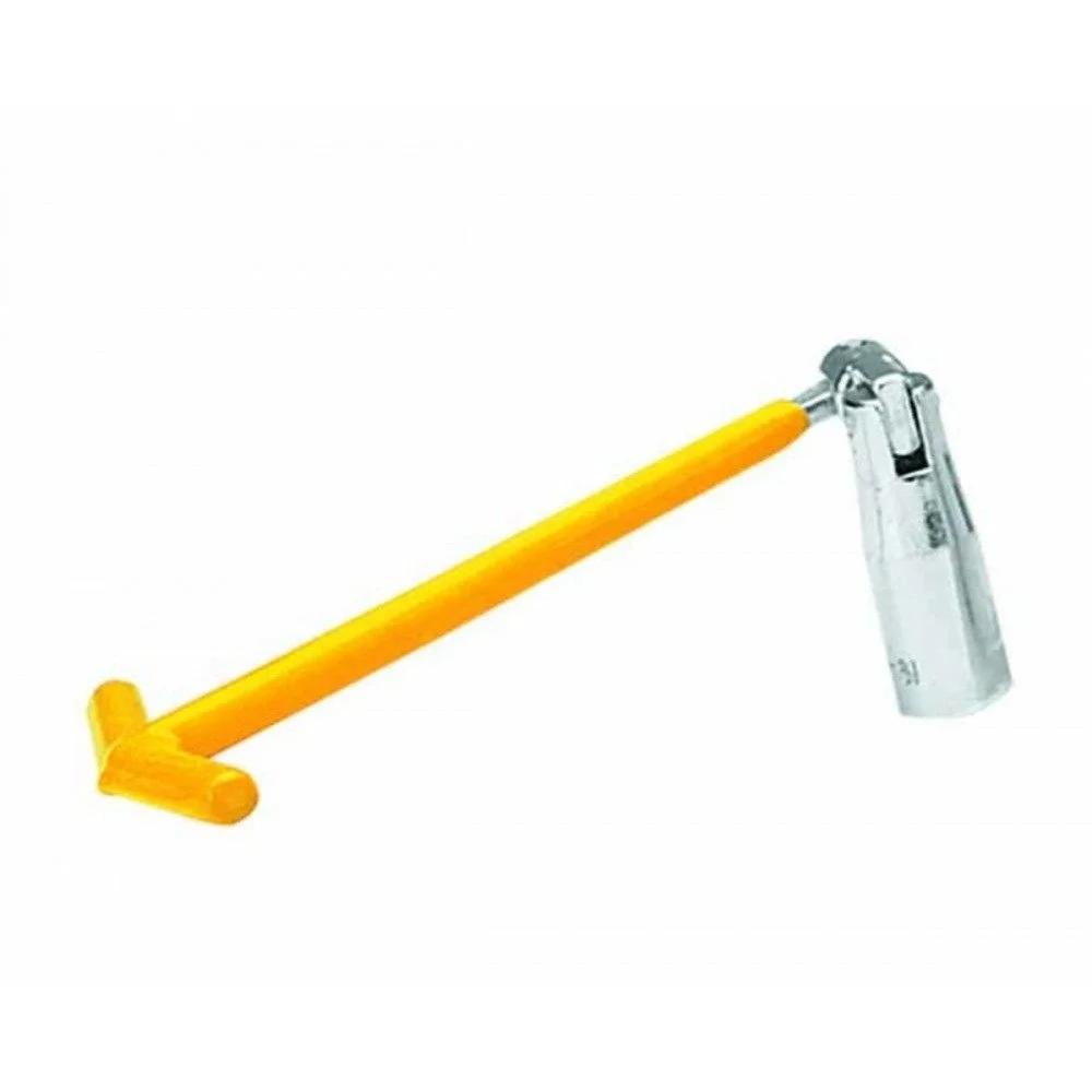 Cheie tubulară pentru bujie BOTTARI Short 24139BT, 21 mm, cu articulație și mâner T din cauciuc