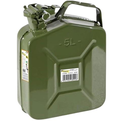 Canistră metalică din oțel laminat la rece, 5 litri, verde, BOTTARI 28090
