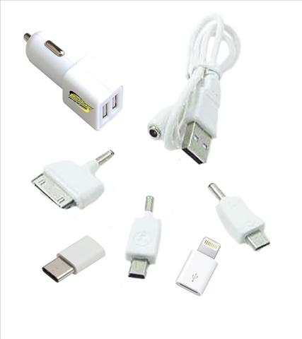 Încărcător Auto pentru Telefon cu 5 Adaptoare Diferite 12V Bottari 30058BT