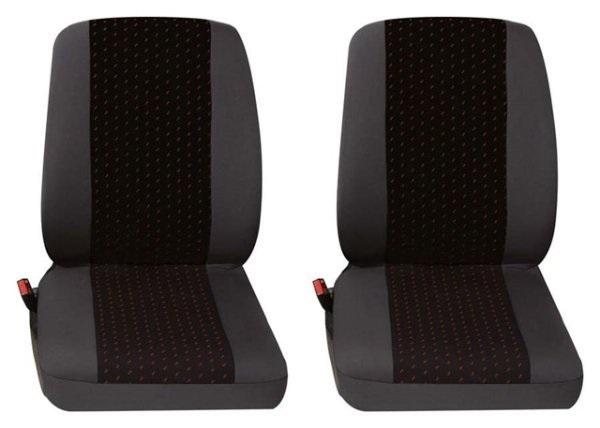 Set huse pentru scaune auto PETEX Profi 1, model 30070012PX, montare pe scaunele din față, potrivit pentru vehicule comerciale, culoare neagră.