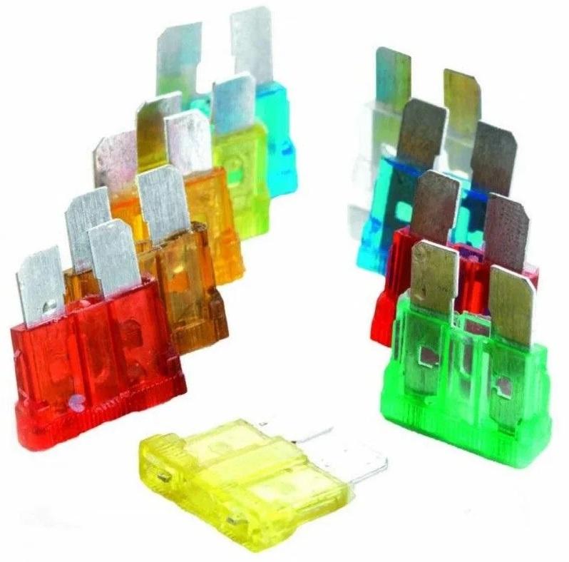 Set 10 siguranțe auto BOTTARI Fusibili 30112BT, standard, 5A, 7.5A, 10A, 15A, 20A, 25A, 30A
