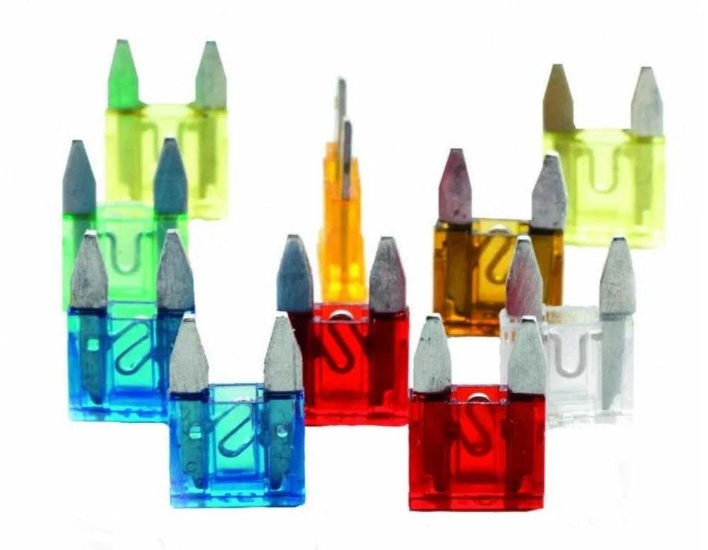 Set 10 siguranțe auto mini, BOTTARI Mini Fusibili 30113BT, 5A-30A (5A, 7.5A, 10A, 15A, 20A, 25A, 30A)