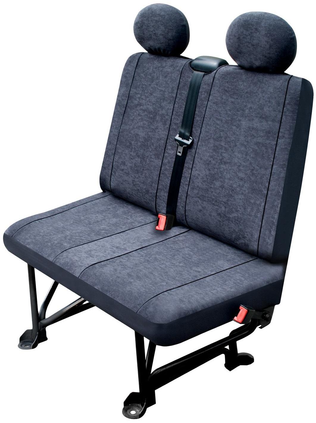 Husă pentru banchetă auto CARPASSION 30211CP, material textil, pentru dube cu banchete duble, culoare gri, mărimea M