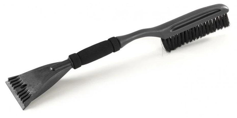 Racletă pentru gheață cu mătură pentru zăpadă, BOTTARI Brush Ice, 58 cm, negru