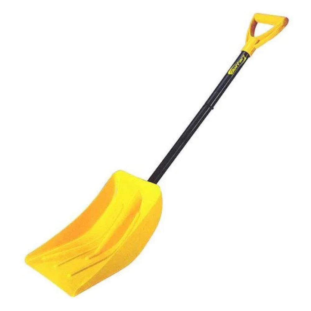 Lopată de zăpadă BOTTARI 32326BT, cu mâner demontabil, lamă din plastic, lungime totală 90 cm, galben/negru.