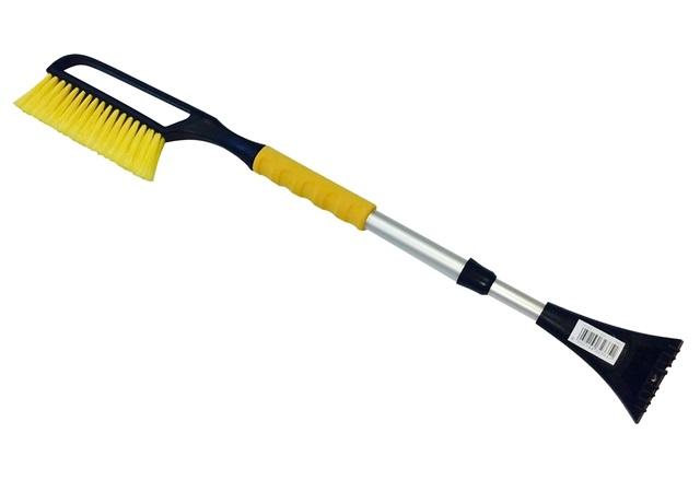 Racletă de gheață cu perie pentru zăpadă BOTTARI, mâner extensibil din aluminiu 77.5-100 cm, model 32335