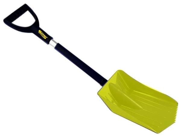 Lopată pentru zăpadă BOTTARI Platalea 32341BT, cu mâner telescopic din aluminiu, lamă din plastic, lungime maximă 120 cm, galben/negru