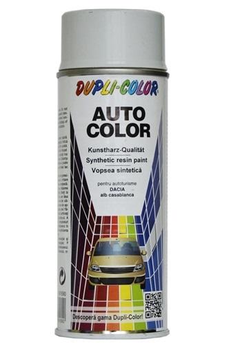 Spray de vopsea auto DUPLI-COLOR, alb Casablanca, pentru retușuri, finisaj nemetalizat, 350 ml