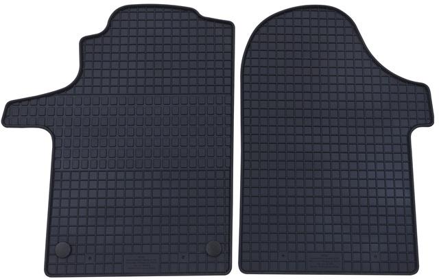 Set 2 covorașe auto din cauciuc PETEX, negre, montare față, compatibile cu Mercedes Benz Vito (după 10.2014) și V-Class W447 (după 06.2014)