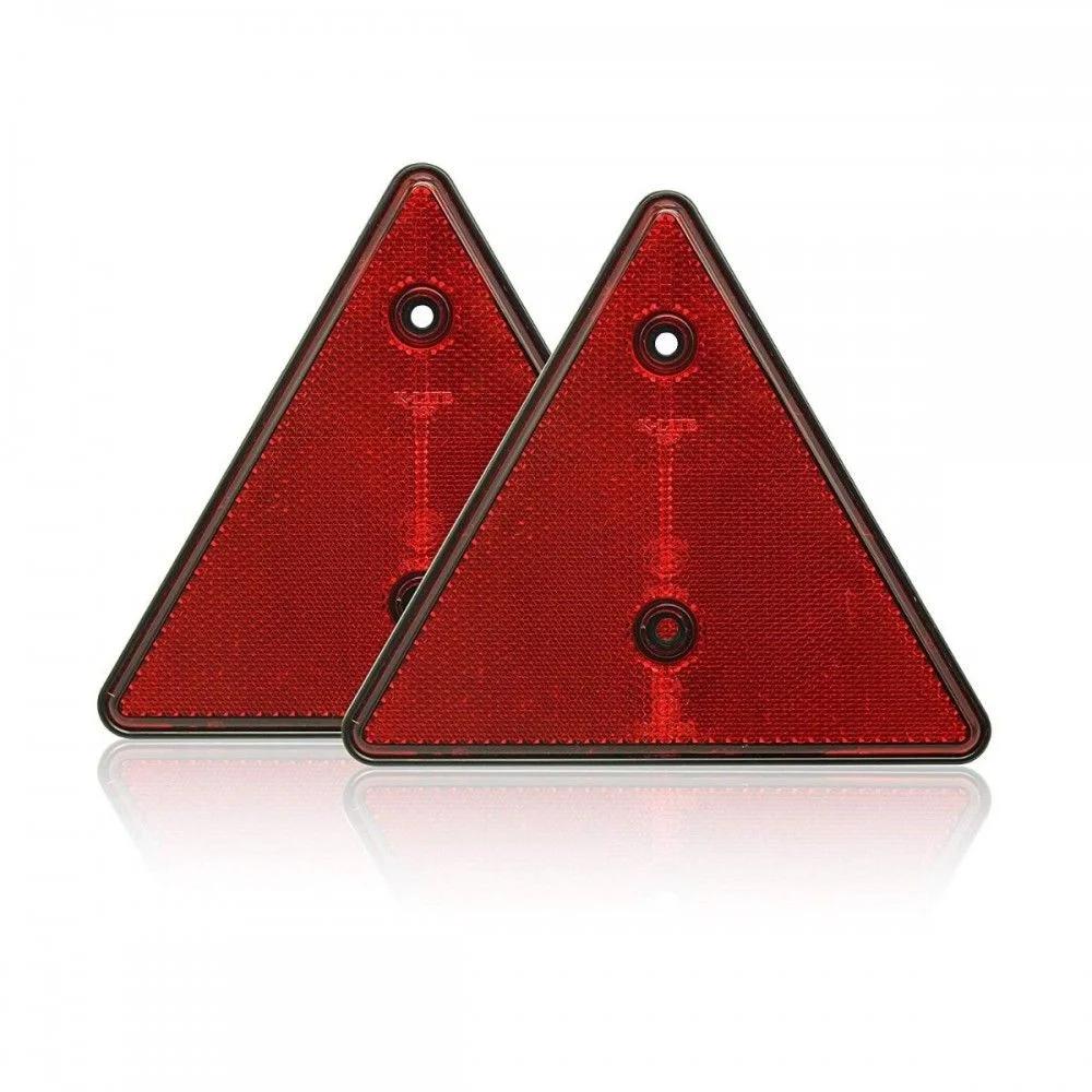 Set 2 triunghiuri reflectorizante auto BOTTARI 48035BT pentru remorcă, culoare roșie