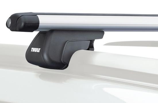 Set suport montaj bare transversale THULE Intracker 490300, negru, din cauciuc, compatibil cu autovehicule OPEL cu bare longitudinale