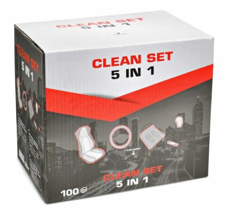 Set 100 Huse de Protecție Interior Auto SERWO 5 în 1, pentru Volan, Scaun, Presuri, Schimbător, Frână de Mână, Cod 5990742