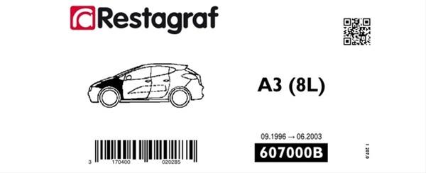 Set clipsuri auto pentru montajul aripii față RESTAGRAF A607000B, din plastic, compatibil cu Audi A3 8L