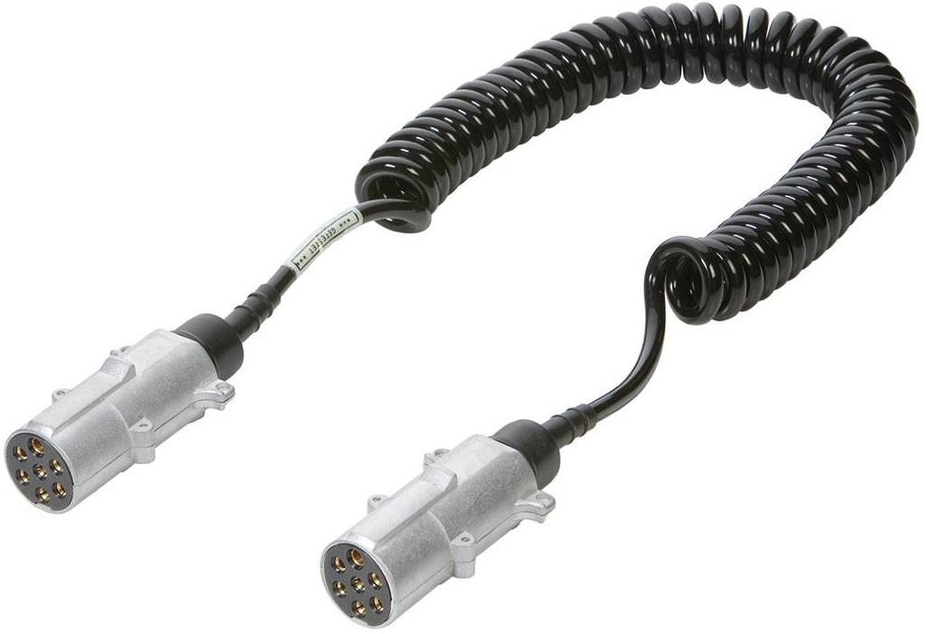 Cablu electric spiralat pentru remorci auto VIGNAL C7P 611140VIG, tip 24N, mare, metalic, conform standardului ISO 1185