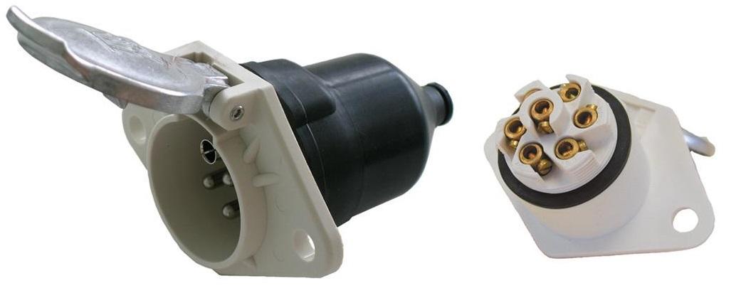 Priză electrică pentru camioane VIGNAL, model 611510VIG, 24V, 7 pini, tip S, aluminiu, conform standardului ISO 3731