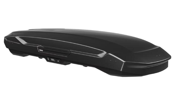 Cutie portbagaj auto THULE Motion XXL Low 639500, volum 450 litri, deschidere dublă, capacitate maximă de încărcare 75 kg, dimensiuni 232 x 92 x 37 cm, finisaj negru lucios