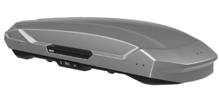 Cutie portbagaj auto THULE Motion 3 XL, 500L, deschidere dublă, 75 kg capacitate, dimensiuni 215x89x43 cm, finisaj titan lucios