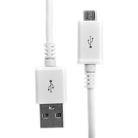 Cablu de telefon PROCELL USB la microUSB, alb, 1 metru (cod: 6420628020671AE)